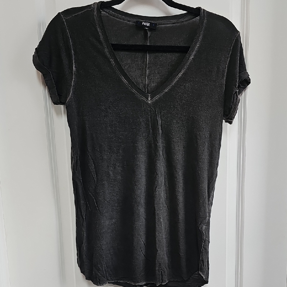 PAIGE Gray Short Sleeve Tee